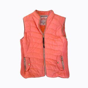 Han Ton Quilted Puffer Vest Sz M Guava Activewear Casual Sporty Gorpcore Outdoor